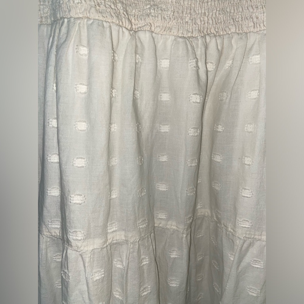 American Eagle Women’s XL Lace Trim Cream Puff Sleeve Dress - Picture 4 of 8